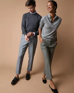 Half-Sleeved Georgina Sweater In Oxford Grey Cashmere -ULLA JOHNSON SHOP M F23 CATALOG 27 D1 PDP 128fa9ad 5598 491b abc8 60d560d121a4