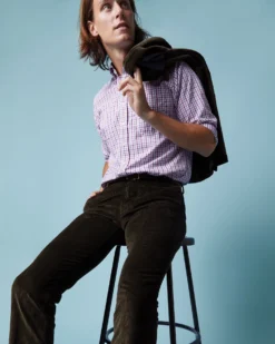 Field Pant In Chocolate Corduroy -ULLA JOHNSON SHOP M F23 CATALOG DROP 2 PDP 5