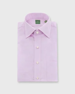 Spread Collar Dress Shirt In Pink End-on-End