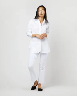 Boyfriend Shirt In White Poplin -ULLA JOHNSON SHOP S11712 539