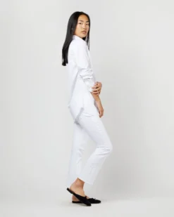 Boyfriend Shirt In White Poplin -ULLA JOHNSON SHOP S11712 547