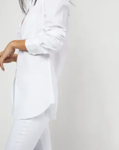 Boyfriend Shirt In White Poplin -ULLA JOHNSON SHOP S11712 611