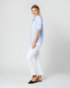 Tomboy Popover Shirt In Sky Blue Gingham Poplin -ULLA JOHNSON SHOP S12855 589