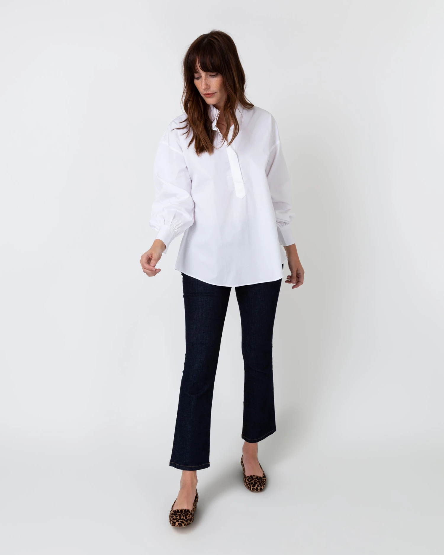 Anaya Popover Shirt In White Poplin 3 Anaya Popover Shirt In White Poplin - Image 3