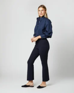 Anaya Popover Shirt In Navy Poplin -ULLA JOHNSON SHOP S38508 314
