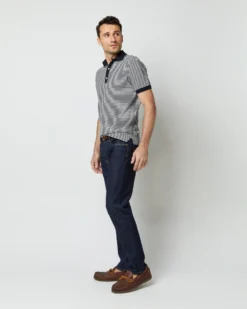 Rally Polo Sweater In Navy/Chalk Stripe Cotton -ULLA JOHNSON SHOP S39889 1532