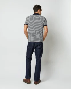 Rally Polo Sweater In Navy/Chalk Stripe Cotton -ULLA JOHNSON SHOP S39889 1548