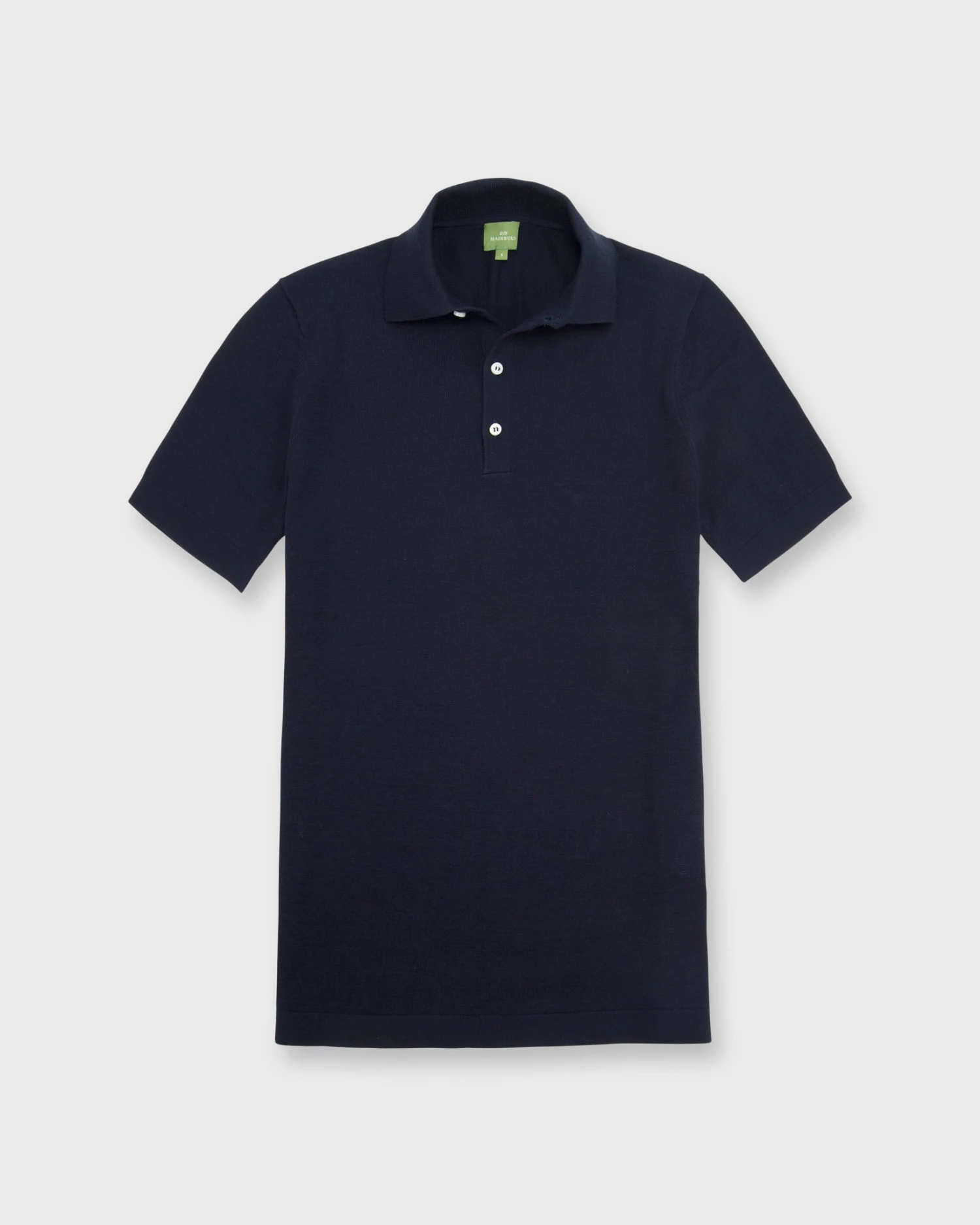 Rally Polo Sweater In Navy Cotton 1 Rally Polo Sweater In Navy Cotton