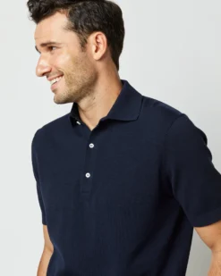 Rally Polo Sweater In Navy Cotton 12 Rally Polo Sweater In Navy Cotton -ULLA JOHNSON SHOP S39890 5911