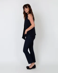 Sleeveless Tie-Neck Blouse In Navy Silk Crepe De Chine -ULLA JOHNSON SHOP S40774 3 1483349c 6d47 4653 a070 d206f94b83ec