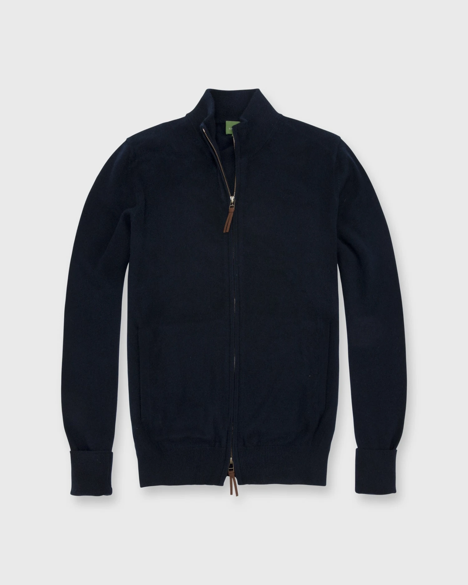 Track Jacket Sweater In Navy Cashmere 1 Track Jacket Sweater In Navy Cashmere