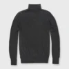 Fine-Gauge Turtleneck Sweater In Charcoal Cashmere