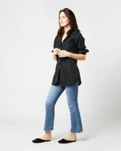 Boyfriend Shirt In Black Poplin -ULLA JOHNSON SHOP S4660 1664
