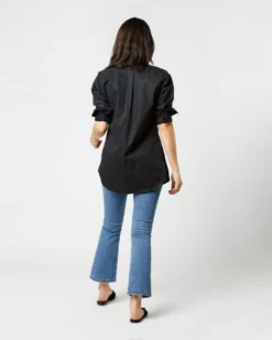 Boyfriend Shirt In Black Poplin -ULLA JOHNSON SHOP S4660 1676