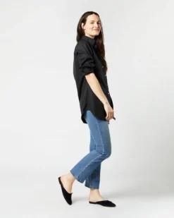 Boyfriend Shirt In Black Poplin -ULLA JOHNSON SHOP S4660 1685