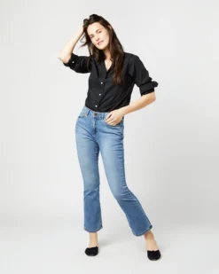 Boyfriend Shirt In Black Poplin -ULLA JOHNSON SHOP S4660 1757