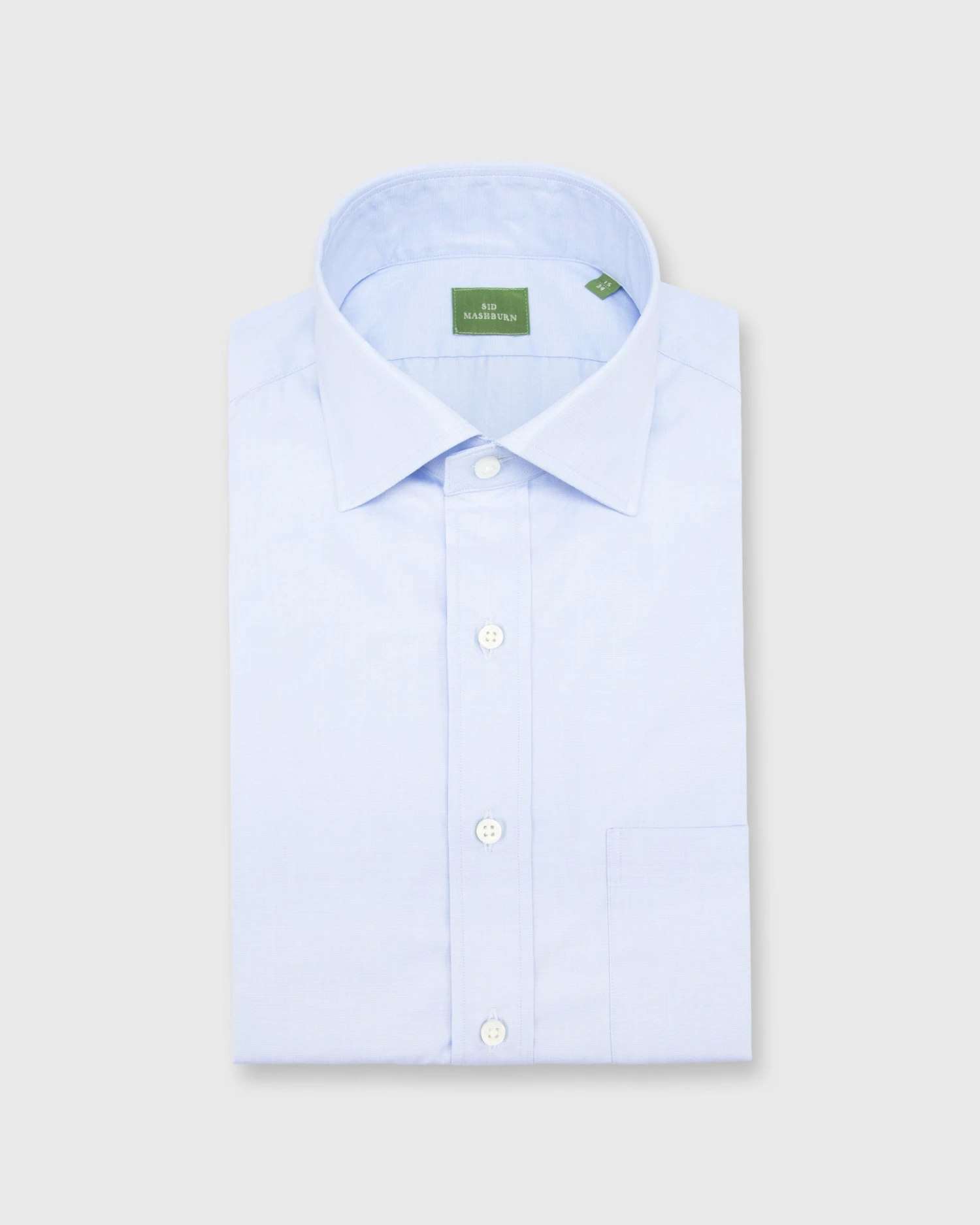 Spread Collar Dress Shirt In Sky End-On-End 1 Spread Collar Dress Shirt In Sky End-On-End