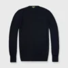Crewneck Sweater In Navy Cotton
