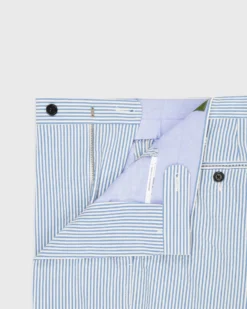 Sport Trouser In Dutch Blue/Bone Seersucker -ULLA JOHNSON SHOP S50687 3