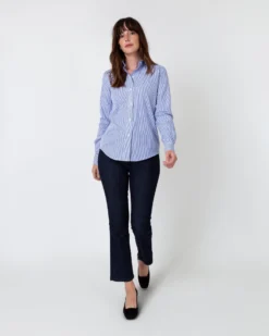 Icon Spread Shirt In Blue Bengal Stripe Poplin -ULLA JOHNSON SHOP S52018 6 fa7a495f 5e4f 4614 9d08 1b3cdcf9a55e