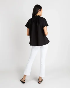 Atelier Kami Top In Black Stretch Poplin -ULLA JOHNSON SHOP S55776 5