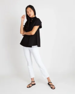 Atelier Kami Top In Black Stretch Poplin -ULLA JOHNSON SHOP S55776 6