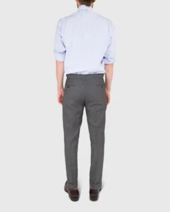 Pleated Dress Trouser In Mid-Grey High-Twist -ULLA JOHNSON SHOP S57173 4