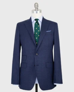 Kincaid No. 2 Jacket In Blue Wool Hopsack
