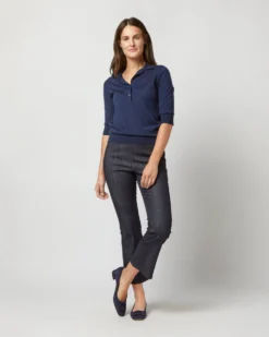 Natasha Polo Sweater In Navy Cashmere 12 Natasha Polo Sweater In Navy Cashmere -ULLA JOHNSON SHOP S58302 4643