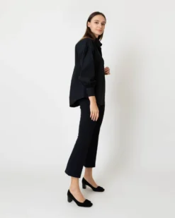 Anaya Popover Shirt In Black Poplin 11 Anaya Popover Shirt In Black Poplin -ULLA JOHNSON SHOP S59301 4