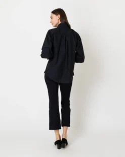 Anaya Popover Shirt In Black Poplin 12 Anaya Popover Shirt In Black Poplin -ULLA JOHNSON SHOP S59301 5