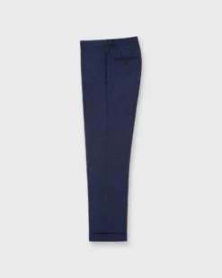 Pleated Dress Trouser In Air Force Blue High-Twist