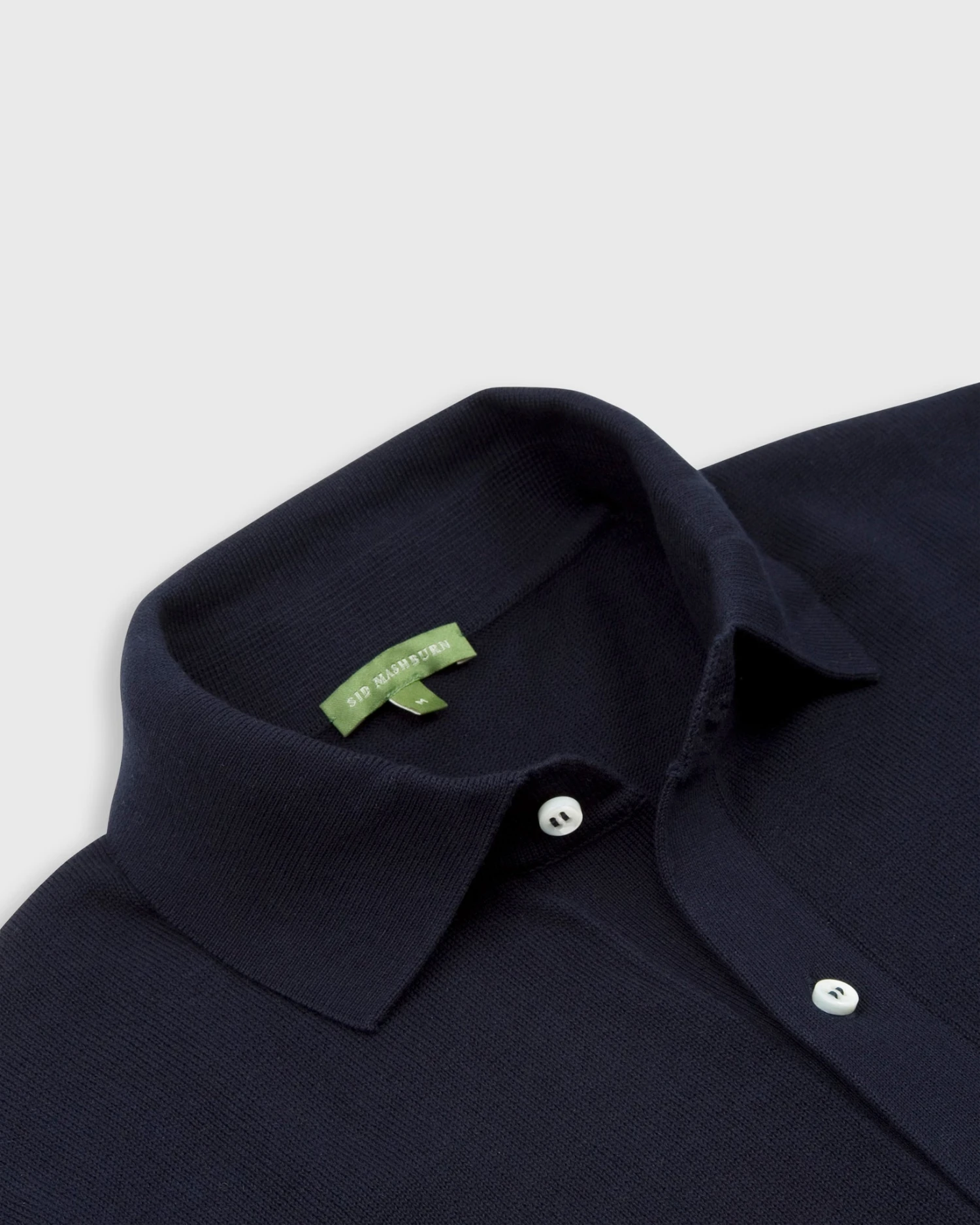 Full-Placket Shirt Sweater In Navy Cotton 2 Full-Placket Shirt Sweater In Navy Cotton - Image 2