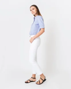 A.P.C. Ilna Blouse In Light Blue -ULLA JOHNSON SHOP S61826 4