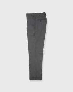 Dress Trouser In Mid-Grey Wool Hopsack