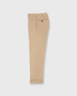 Dress Trouser In Camel Lightweight Twill