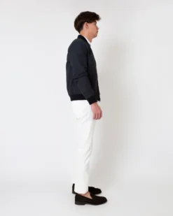 Bomber Jacket In Navy Dry Waxed Cotton 12 Bomber Jacket In Navy Dry Waxed Cotton -ULLA JOHNSON SHOP S63695 4