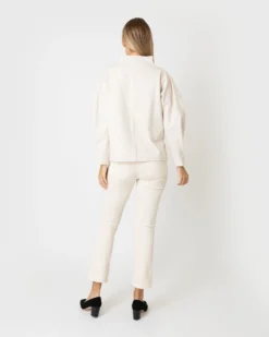 Violet Top In Bisque Bi-Stretch Tricotine -ULLA JOHNSON SHOP S64903 4