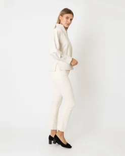 Violet Top In Bisque Bi-Stretch Tricotine -ULLA JOHNSON SHOP S64903 5