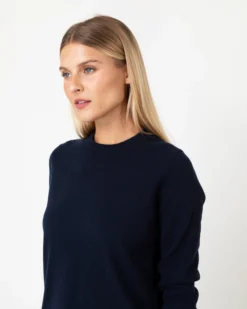 Cydney Boyfriend Crewneck Sweater In Navy Cashmere -ULLA JOHNSON SHOP S64943 7