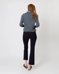 Cydney Johnny-Collar Sweater In Derby Heather Grey Cashmere -ULLA JOHNSON SHOP S64947 3