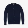Cydney Boyfriend Cardigan In Navy Cashmere