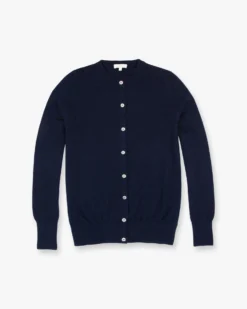 Cydney Boyfriend Cardigan In Navy Cashmere
