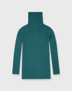 Superfine Funnel-Neck Sweater In Highland Green Cashmere