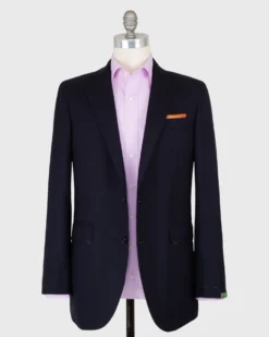 Kincaid No. 4 Jacket In Navy Escorial Wool Twill -ULLA JOHNSON SHOP S65645 1