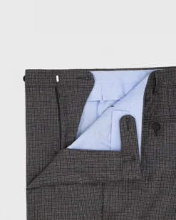 Dress Trouser In Grey/Navy/Brown Mix Guncheck Brushed Twill 5 Dress Trouser In Grey/Navy/Brown Mix Guncheck Brushed Twill -ULLA JOHNSON SHOP S65650 3