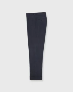 Side-Tab Dress Trouser In Char Blue Mix Stretch Flannel