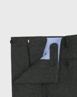 Dress Trouser In Olive Mini Houndstooth Flannel -ULLA JOHNSON SHOP S65655 3