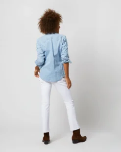 Western Shirt In Extra Lightwash Denim -ULLA JOHNSON SHOP S67299 3 178a7a16 c10e 45b8 a541 65158fc823e7