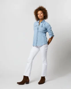 Western Shirt In Extra Lightwash Denim -ULLA JOHNSON SHOP S67299 6 624a6c57 d851 40bf 8cf4 99e996df40be